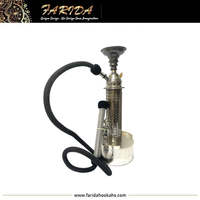 Chicha de luxe Farida en laiton, artisanale, art 3D, style hôtel, laque oxyde d'argent, durable, design personnalisé haut de gamme