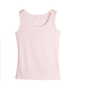 Débardeur court en coton tricoté doux de haute qualité pour femmes bio Hauts respirants écologiques personnalisés - Product Image 1