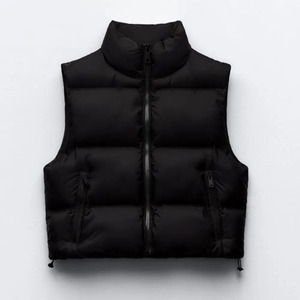 Alta calidad invierno cálido personalizado tamaño grande Casual suelto sólido sin mangas hombres Puffer chaleco puffer chaqueta - Product Image 1