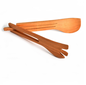 แหนบไม้อะคาเซียธรรมชาติทำมือเครื่องครัวที่ใช้ในครัวเรือนเป็นมิตรกับสิ่งแวดล้อมไม่ติดที่คีบภายใต้งบประมาณของคุณ - Product Image 1