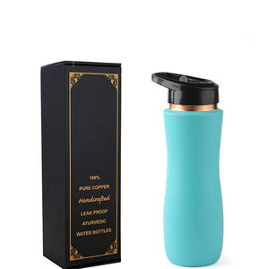 Última moda diseño personalizado botella de agua de cobre puro alto aislamiento térmico nueva botella de agua Ayurvédica último diseño de moda - Product Image 1