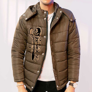Chaqueta de plumón para hombre con cuello alto, diseño bomber personalizado, transpirable, para invierno, estilo urbano con letras, al mejor precio y alta calidad - Product Image 5