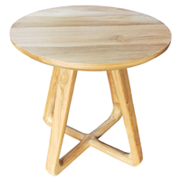 Meubles de salon, table basse ronde en teck massif, design moderne fait à la main, en provenance d'Indonésie