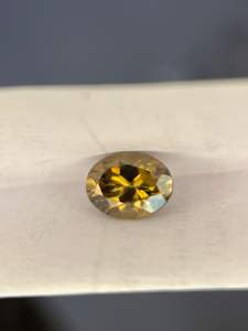 พลอยเพทายสีทองธรรมชาติทรงรีเจียระไนสำหรับทำเครื่องประดับ - Product Image 2