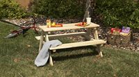 Table de pique-nique en bois d'acacia robuste et durable, écologique, résistante aux intempéries, pour enfants, ensemble de repas économique pour l'extérieur, Vietnam