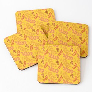 Custom Design Elegant Heated Enamel Printed Wood Coasters Square Cork Mats Home Office Hot Drinks Factory Wholesale Kitchen Use - Product Image 1
