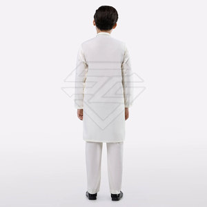 Conjunto clásico de algodón Kurta Shalwar para niños con costuras finas Traje de moda para niños Kurta Shalwar para eventos culturales y familiares - Product Image 5