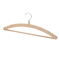 Cintre en bois double niveau haut de gamme, écologique, avec logo personnalisé, gain de place, personnalisable pour armoire et magasin de vêtements