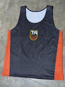 Crop top personnalisé avec logo, doux, pour la course à pied, le fitness, le sport, jacquard ajouré, débardeur court à col rond, ample, pour le yoga, la salle de sport - Product Image 3