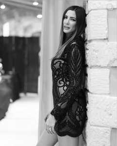 Robe de soirée bleu royal de luxe robe formelle A-ligne fendue à la main perlée cristal avant Empire fait cachemire organza - Product Image 4