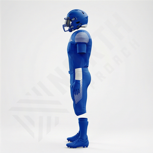 Ensemble d'uniformes de football américain pour adultes, dernier design, respirant, séchage rapide, manches courtes, faible MOQ, imprimé, performance, entraînement d'équipe - Product Image 3