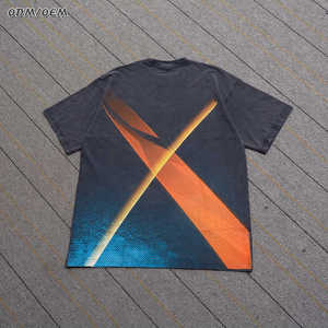 T-shirt personnalisé délavé à l'acide pour hommes 100% coton surdimensionné Plus Size graphique t-shirts Imprimer Logo Vintage T Shirt pour hommes - Product Image 5