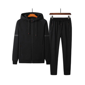 ชุดวอร์มสำหรับผู้ชายชุดวอร์มกางเกงวอร์มแบบมีฮู้ดสีฟ้าดำ - Product Image 6