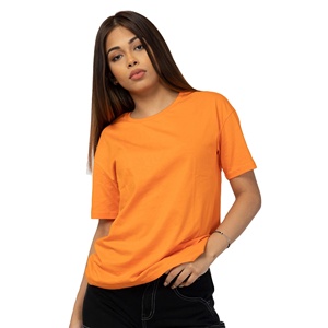 Camisetas Casuales de Mujer Personalizadas de Seda/Algodón 240gsm con Cuello Redondo, Manga Larga, Logotipo Impreso, Transpirables, Antiarrugas y Ecológicas - Product Image 1