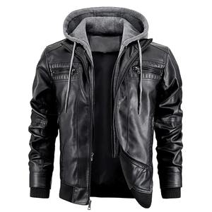 Veste en cuir grande taille de haute qualité pour hommes, vêtements d'extérieur coupe-vent, fermeture à glissière, vêtements de course automobile respirants - Product Image 2
