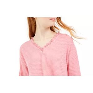 Top Termico Rosa Taglia X-Small per Ragazze Topson con Bordo in Pizzo Lavorato a Maglia per Donna - Product Image 2