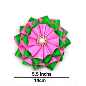 Broche florale surdimensionnée de 5.5 pouces pour femmes Corsage de couleur vibrante grecque - Product Image 3