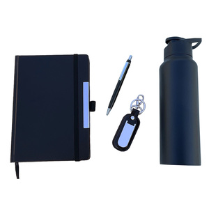 Carnet de notes A5 sans date personnalisé 4-en-1 avec crochet pour chien Stylo à bille Clip en métal Porte-clés et mousquetons promotionnels - Product Image 2