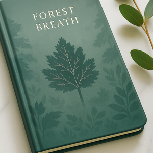 LABON Forest Breath Journal Premium Green Hardcover <strong>Notebook</strong> Botanical Gold Foil Details For Writing Planning Self Care - Product Image 5