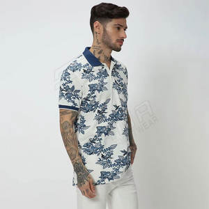 Polo personalizado de verano para hombre, de talla grande, con hombros descubiertos, grueso, de gran tamaño, 100% algodón, con patrón térmico sólido de punto - Product Image 4
