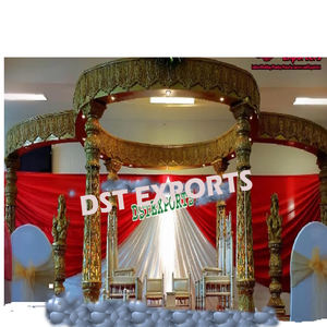 Boda excepcional Glorious Mandap Set Boda Mandap Fabricación Decorativo Indian Wedding Mandap Set - Product Image 1