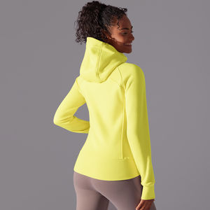 Pull à col roulé personnalisé en polaire pour femmes, haut épais, automne hiver, sweat à capuche chaud à fermeture éclair de haute qualité, vêtements pour femmes - Product Image 3