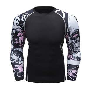Custom Made Oem Mens MMA Rash Guard UPF 50+ Compression Shirt Quick Dry Long Sleeve Sublimation BJJ Sportswear - Product Image 5