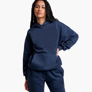 Sudadera con Capucha Estilo Básico, 100% Algodón, para Hombre y Mujer, Diseño Holgado con Logotipo Frontal, para Otoño - Product Image 1