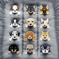 Patch brodé Appliqué Chiot Espionnant pour la Décoration de Vêtements