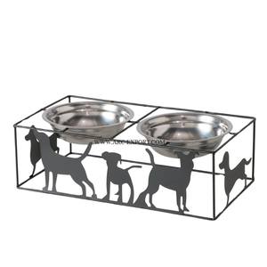 Ensemble de 2 bols à nourriture pour chien en métal de qualité supérieure, forme ronde, décoration de jardin, bol unique pour eau et nourriture pour chien, pour fournitures - Product Image 5