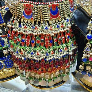 Meilleur prix, ensemble de bijoux afghans légers et robustes, collier vintage, boucles d'oreilles, forme personnalisée pour femmes, filles, Offre Spéciale pour mariage - Product Image 4