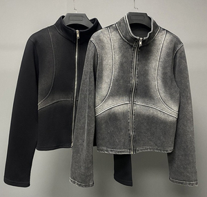 Bon marché, sweat à capuche zippé personnalisé pour femmes, sweat à capuche respirant, haut court, vêtements de sport OEM, sweats à capuche pour femmes avec fermeture éclair - Product Image 5