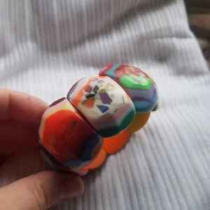 Handmade Painted Resin Wristband 11mm Band Width High Quality Customizable Newest Shape Best Seller Wedding Classic Style - Product Image 1