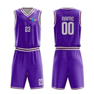 Conjunto de Uniforme de Baloncesto Personalizado de Talla Grande, Ligero, Sin Mangas, Transpirable, para Hombre, 100% Poliéster, Ropa Deportiva Estampada OEM - Product Image 2