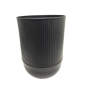 Juego de 2 macetas redondas de hierro, máquina de maceta de arroz de tamaño pequeño de Color negro para exteriores y sala de estar, comedor, decoraciones a granel - Product Image 2
