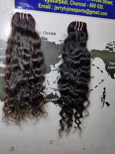 Cabello crudo del sur de la India de alta calidad, cabello humano virgen de un solo estiramiento crudo al por mayor, cabello humano Remy liso natural crudo - Product Image 2