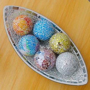 Esfera de cristal de mosaico precioso, diseño creativo, bolas decorativas para el hogar, artesanías, adornos de bolas doradas, regalo de decoración del hogar - Product Image 6