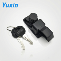 YX-SLDK-70 Loquet à bascule noir en plastique étanche et durable avec poignée dissimulée et clés