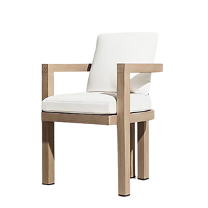 Canapé de jardin en bois de teck massif avec coussin en tissu Produit de haute qualité Chaises de jardin Chaises de salle à manger pour l'extérieur et l'intérieur - Product Image 1