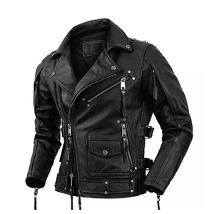 Veste en cuir traditionnelle pour hommes élégants en cuir véritable marron la saison des vestes en cuir véritable - Product Image 5