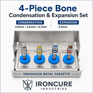 Kit Profesional de 4 Piezas de Tornillos de Expansión Ósea para Condensación Dental IRONCURE INDUSTRIES PRIVATE LIMITED Clase II 2.8mm 3.6mm 4.1mm - Product Image 2