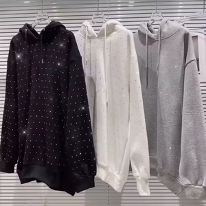 เสื้อฮู้ดผู้ชายประดับเพชรเทียม คุณภาพสูง ราคาขายส่ง สำหรับฤดูหนาว เนื้อผ้าแห้งเร็ว ระบายอากาศได้ดี - Product Image 6