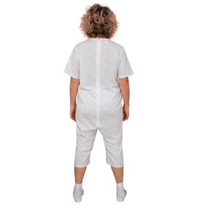 Pijamas de Verano 100% Algodón para Personas Mayores, Ropa Adaptativa con Cierre Trasero, Manga Corta y Pantalones Cortos-9012/5, Suministros para Terapia de Rehabilitación - Product Image 3