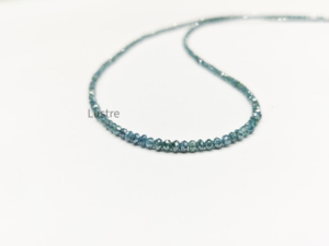 Cuentas Redondas de Diamante Azul Natural AAA de 2 mm Facetadas, Hilo de 15 Pulgadas, Cuentas de Diamante al por Mayor para la Fabricación de Joyas - Product Image 2