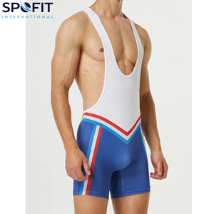 Combinaison de lutte sublimée personnalisable pour hommes avec bretelles réglables et fermeture à enfiler, logo d'équipe personnalisé - Product Image 3