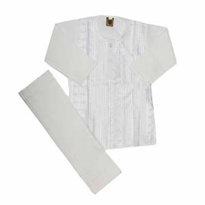 Combinaisons kurta shalwar pour nouveau-nés garçons - Blanc - Product Image 4