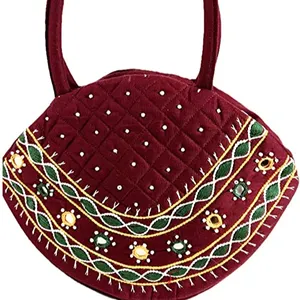 Mirror & Artisan Made Ladies Bag Indian Traditional Bohemian Zari Work Tote Bag Wholesale