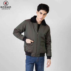 เสื้อแจ็กเก็ตบอมเบอร์สีเทาสำหรับผู้ชายคอปกแบบเปิดลงสไตล์ไฮสตรีทเสื้อผ้าฤดูหนาวใส่สบายสไตล์สตรีทขายดี - Product Image 3