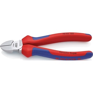 For 160mm Metric Side Cutters with Chrome-Plated Head and Soft Grip Plastic Handles Industrial Grade Cutting <b>Pliers</b> - Product Image 1