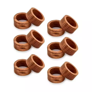 Servilleteros de madera de primera calidad modernos, tallas artísticas pintadas a mano, maderas mixtas, resina, estilo Ángel, comedor, artesanía artesanal - Product Image 2